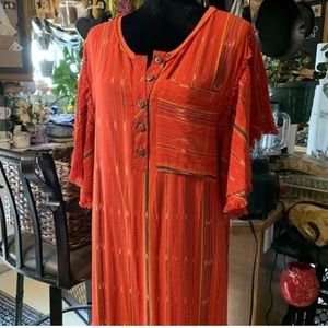 Free People Striped Henley Maci Dress